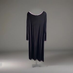 Ekouaer XL Nightgown‎ Black Pink Trim